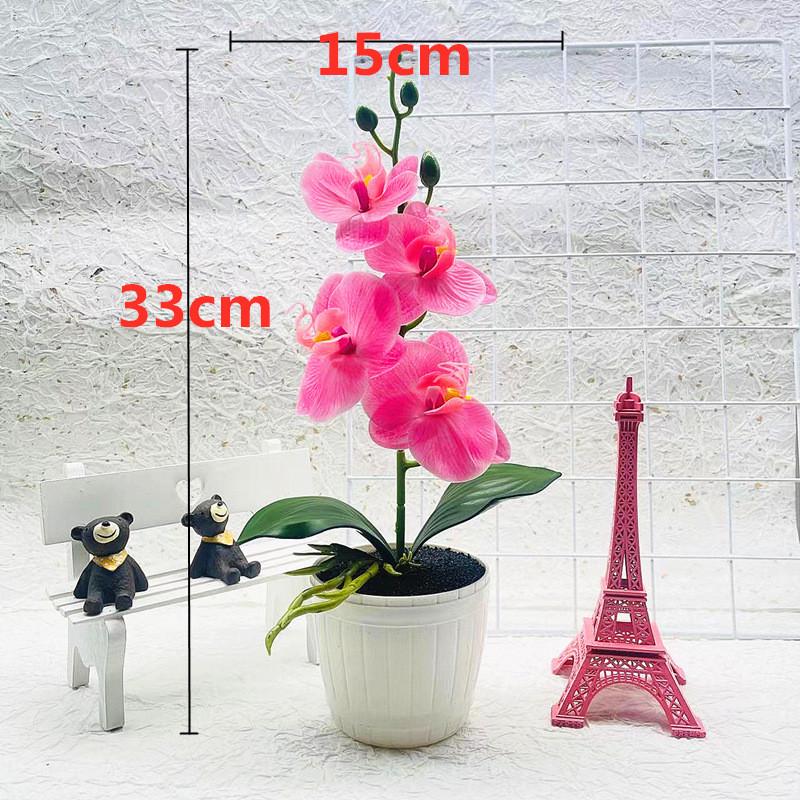 Phalaenopsis Faux Flower Arrangement With Injection Molded Craft For House Decoration And Gift