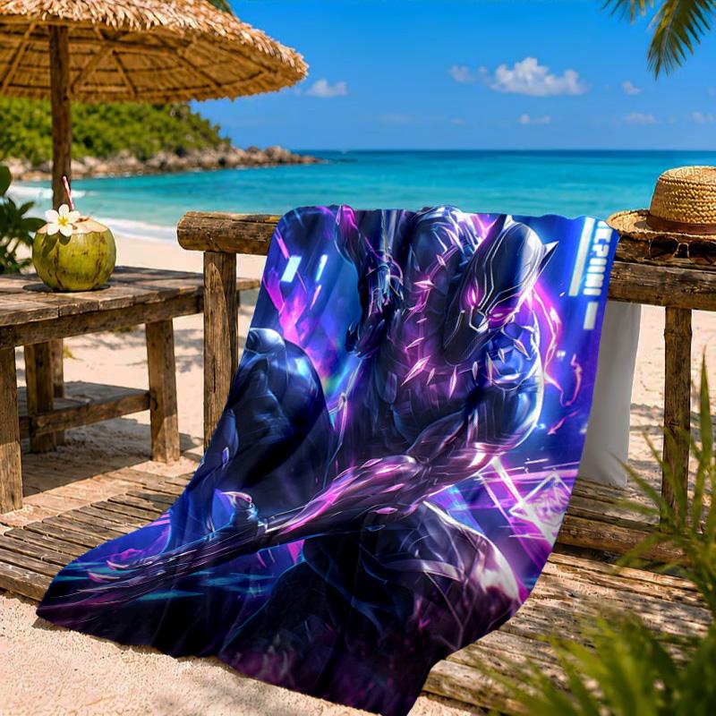 Panther In Action Beach Towel Microfiber Beach Towel, Lightweight and Quick-Dry, for Summer Travel, Swimming Pool Fan Birthday Gift