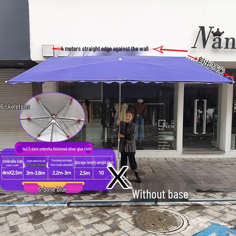 Складной уличный коммерческий солнцезащитный зонт с наклоном и козырьком