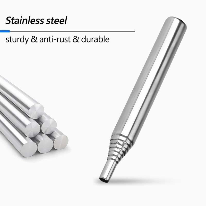 1/2 шт., карманная трубка из нержавеющей стали, складные инструменты для костра, инструменты для кемпинга, альпинизма, приготовления пищи