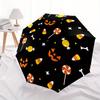 1pc Halloween Candy Automatic Open/Close Umbrella with One-Touch Button, Compact Folding Canopy, Sturdy 8-Rib Windproof Design -054