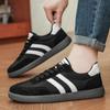 Fashion Lace-Up Men Comfortable Casual Shoes Leather Flats Men's Walking Footwear All-match Skate Shoes Men New Arrival Mens Sneakers