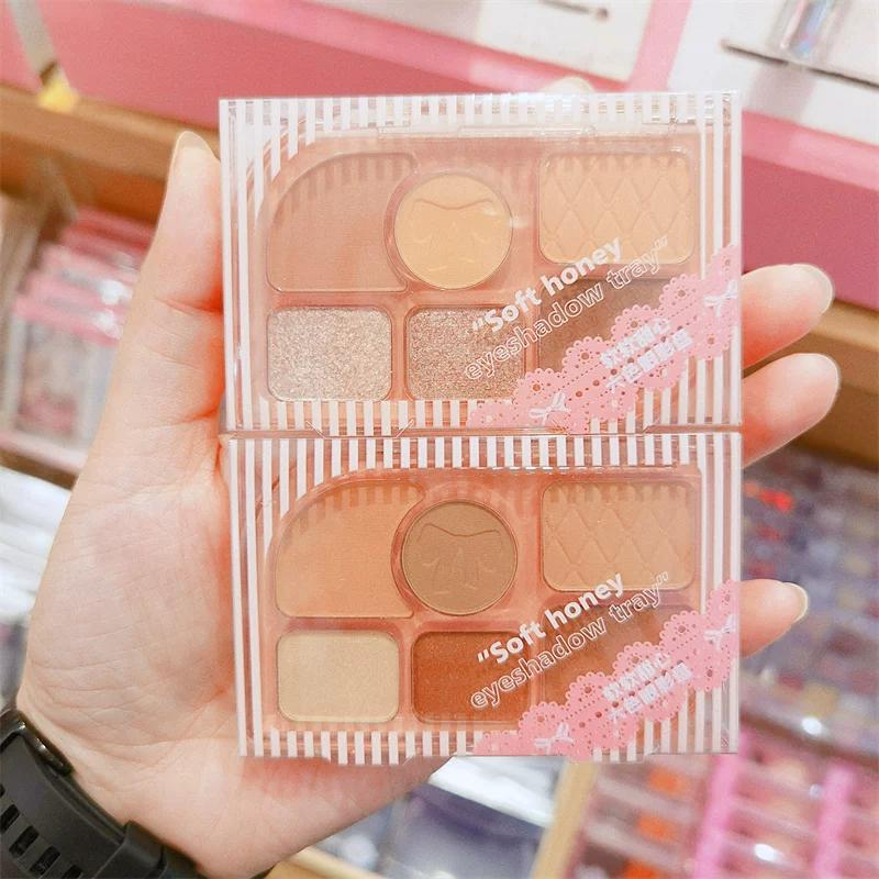 Miniso MINISO Soft Sweetheart Six Color Eyeshadow Plate High Appearance Shading Powder Nature Repair Makeup Palette