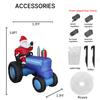 5.4FT Inflatable Santa Driving Tractor LED Home Ornament Christmas Festive Gift Toy Supplies Decorations Xmas Yard Decoration