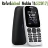 Восстановленный Nokia Оригинальный Nokia 105 (2017) Мобильный телефон с 1/2 SIM