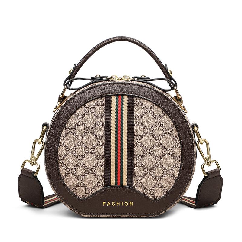 2025 Новая женская сумка через плечо Модная стильная Хит продаж Одноплечевая сумка-портфель Большая вместимость Маленькая круглая сумка Зимняя