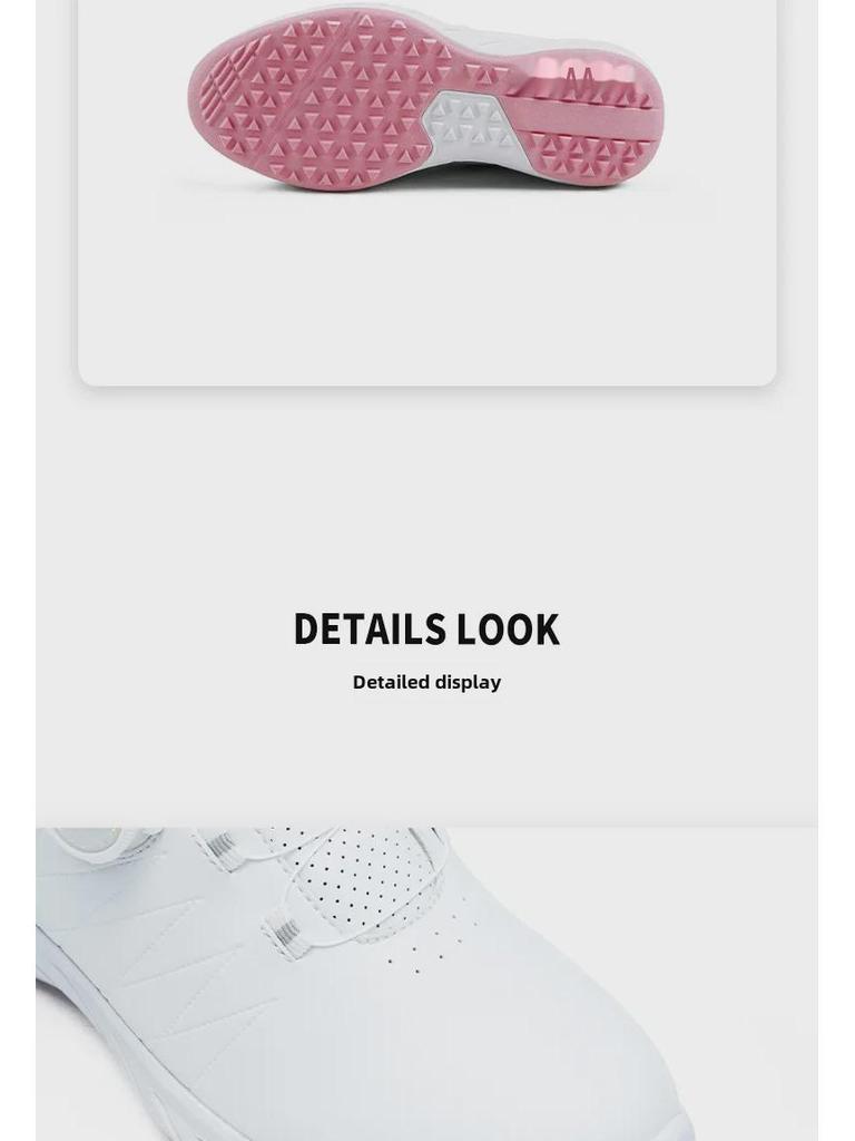 Женские водонепроницаемые туфли для гольфа с пряжкой-кнопкой, эластичными шнурками, нескользящими фиксированными шипами