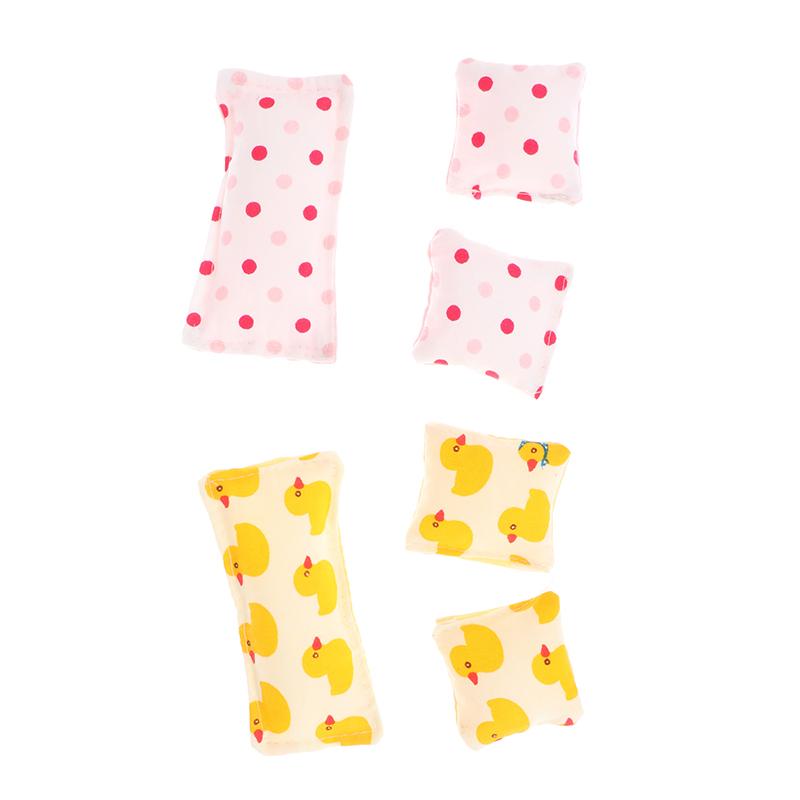 1Комплект 1:12 Миниатюрный кукольный домик Простыня Одеяло Подушка Постельное белье Четыре предмета Комплект Декор для спальни Игрушка Кукольный Дом Аксессуары