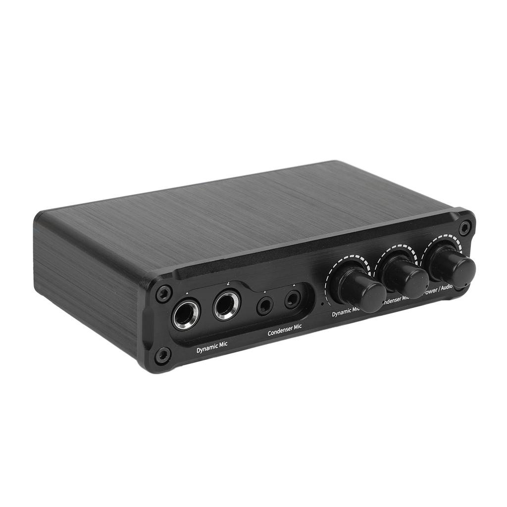 Усилитель мощности Динамический конденсаторный микрофон Универсальный 3 входных сигнала 4 выходных канала микрофона