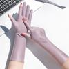 Women Girls Mid-long Sunscreen Gloves Summer Spring Thin Elastic Anti UV Driving Gloves Slip Resistant Etiquette Gloves
