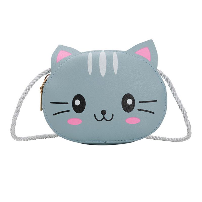 Fashion Cartoon Animal Shoulder Purse Girl Handbag Round Zipper Crossbody Bags