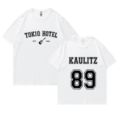 Немецкая рок-группа Tokio Hotel Kaulitz 89, футболка с принтом на спине, женские винтажные футболки большого размера, футболка в стиле хип-хоп