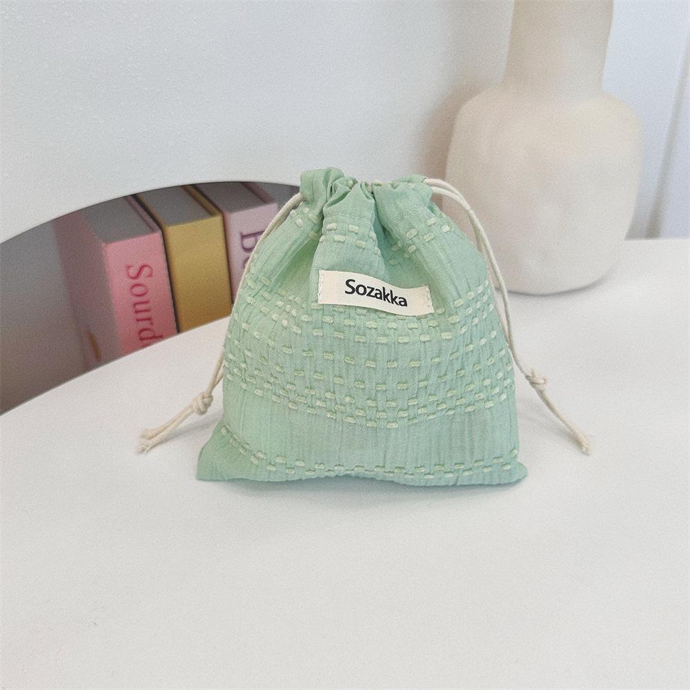 Симпатичная сумка для хранения на шнурке – свежая летняя маленькая тканевая сумка для всякой всячины, помады или предметов первой необходимости в дороге