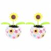 Solar Sunflower Dancing Flower Toy for Desk Car Decoration