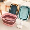 13L/15L Foot Bath Bucket with Portable Handle Convenient Foldable Foot Soaking Tub for Home Bathroom
