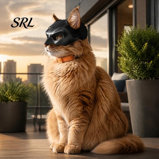 Comfortable Cat Face Mask Bat Mask, Funny Helmet, Hat Cosplay Costume, Adjustable Pet for Halloween Accessories Party Photo Props, Lightweight Costume