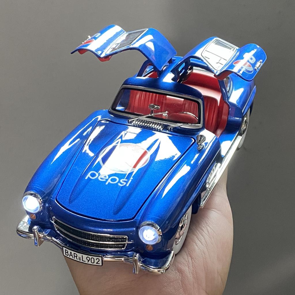 CTMMV1 1:24 Mercedes Benz 300SL Coca Cola Pepsi Cola Classic Vintage Car Alloy Metal Diecast Model Car Children's Toy Car Gifts For Boy