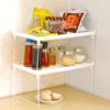 Home Organizer Foldable Storage Rack Closet Cabinet Storage Holder Kitchen Spice Rack Bathroom Shelf Countertop Finishing Rack