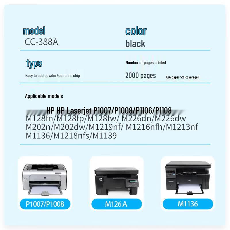 CB Compatible 88A CC388Aplus Toner Cartridge