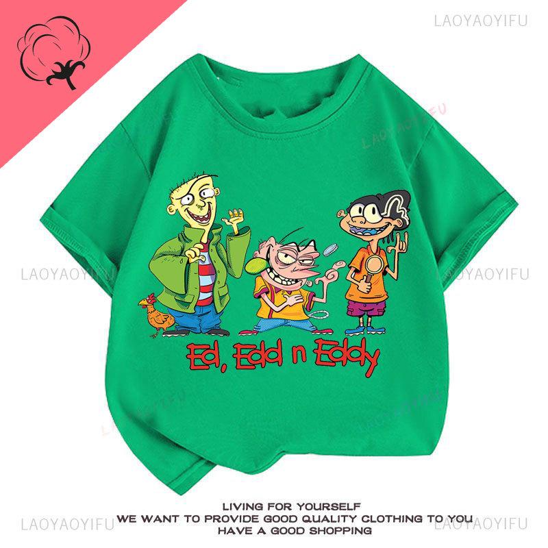 Футболка Ed Edd Eddy Телешоу Новинка Мультяшная Kawaii Милая Повседневная Смешная С Комическим Принтом Одежда Y2k Графические Футболки Хлопок Унисекс Топ