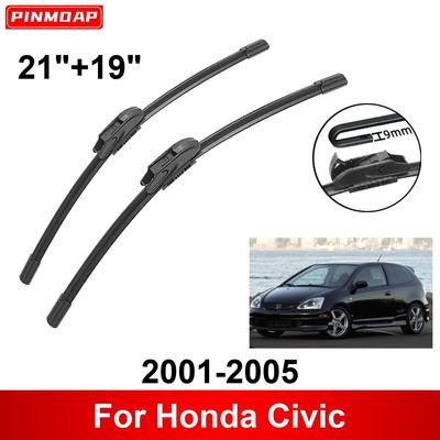 Автомобильный стеклоочиститель для Honda Civic 2001-2005 21" + 19" Передние и задние щетки стеклоочистителя щетки резаки аксессуары 2001 2002 2003 2004 2005