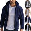 Мужской пуловер на молнии с длинными рукавами и капюшоном, топы, блузка