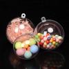 5PCS Openable Clear Fillable Plastic Ornament Balls Reusable Hanging Decor for Christmas Tree DIY Gift Making