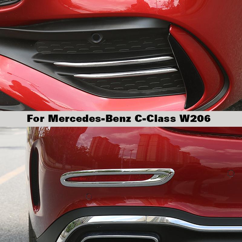 Front Rear Fog Light Lamp Cover Eyebrow Eyelid Garnish Trim For Mercedes Benz C Class W206 C200 C260 C300 AMG