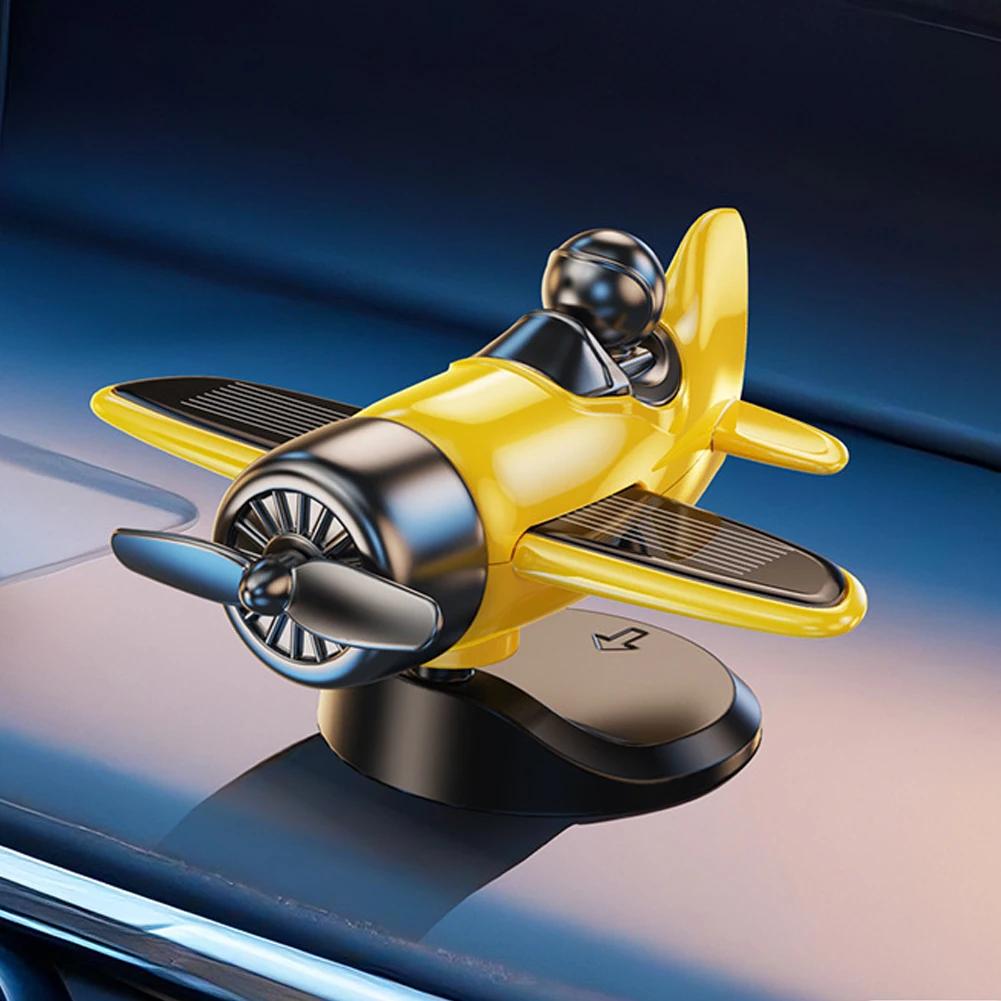 Креативное украшение для автомобиля на солнечной батарее, самолет, вращающаяся мельница-спиннер на приборную панель, аксессуар для автомобиля на центральную консоль