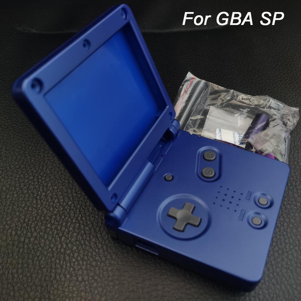 New Shell Case for GBASP Housing GBA SP Shell with Buttons and Sticker Sets Replacement for Gameboy Advance SP Game Accessories