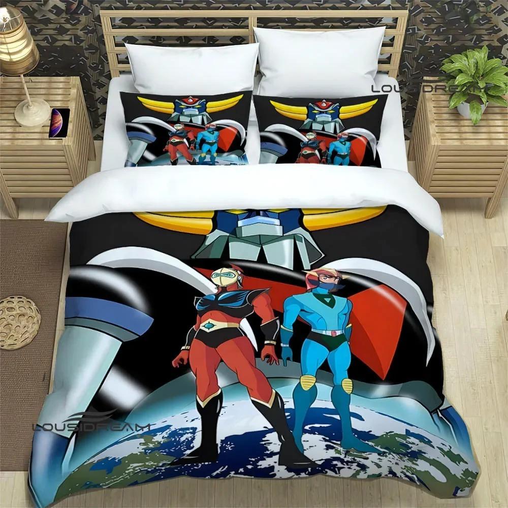 Постельное белье Ufo Robo Grendizer Goldorak 3D-печать Подходит для спальни Комплект с пододеяльником и наволочками Детский домашний текстиль