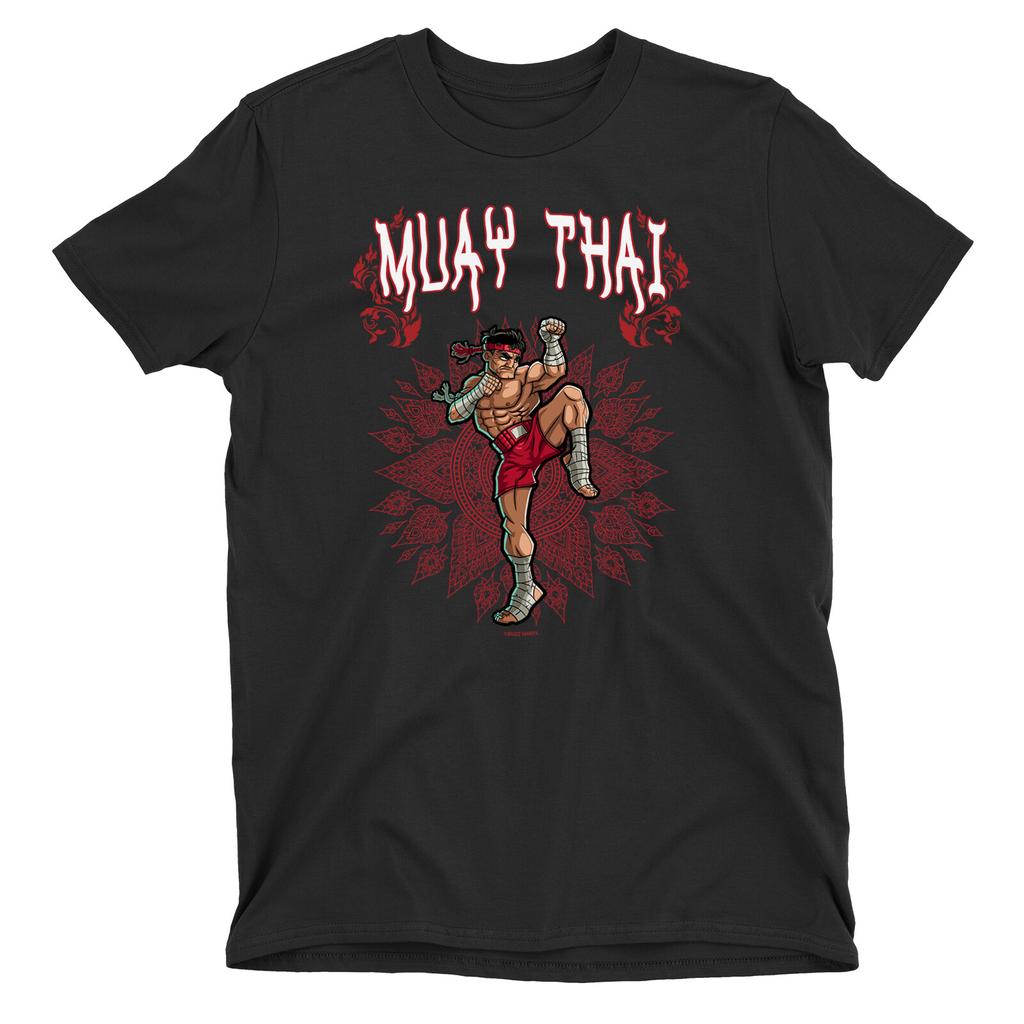 Muay Thai Warrior T-Shirt Mens Clothing Boxing Fight Clothing Thailand