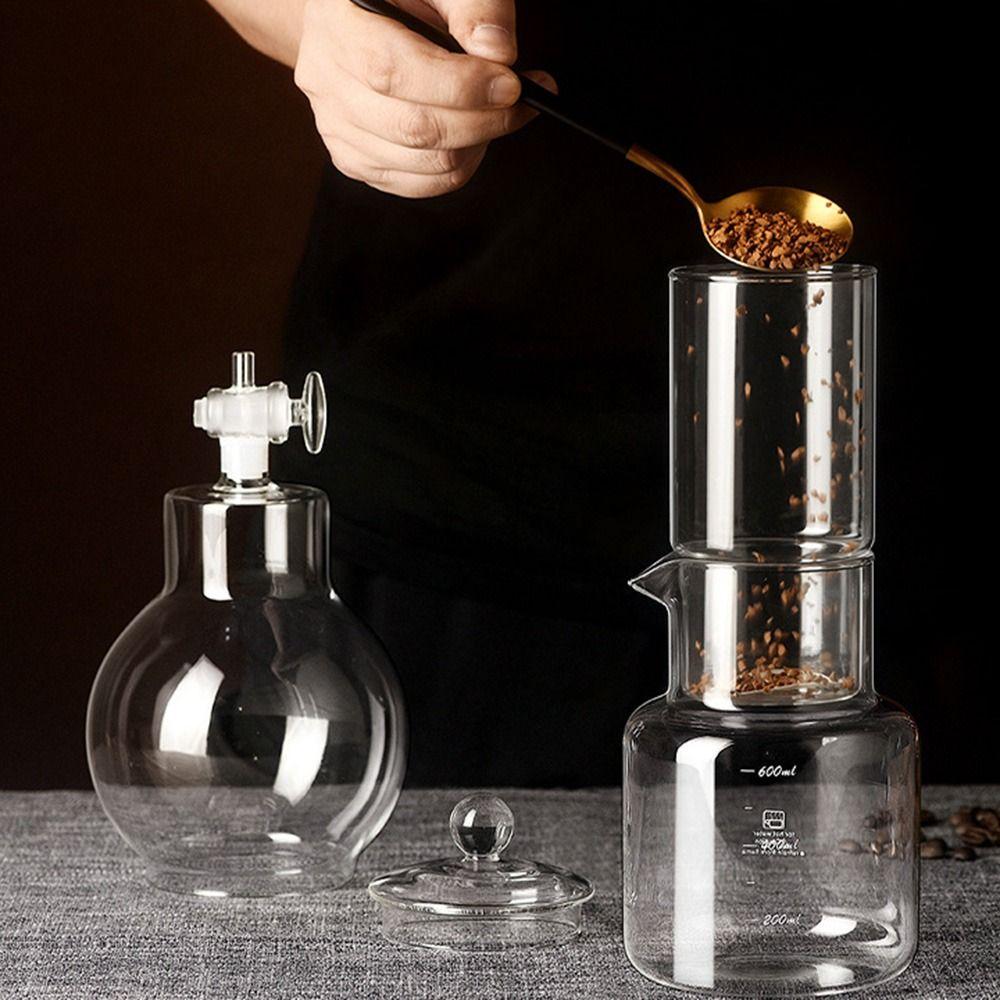 600ml Ice Dripper Coffee Maker Adjustable Water Flow Slow Drip Technology Cold Brew Coffee Machine Portable Reusable