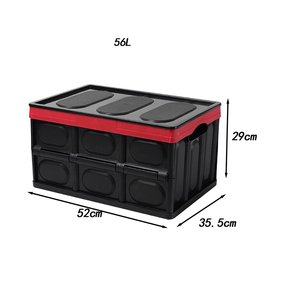 30L Car Trunk Organizer Case Outdoor Foldable Storage Bin with Lid Portable Handle Storage Cargo Waterproof Sturdy Storage Box