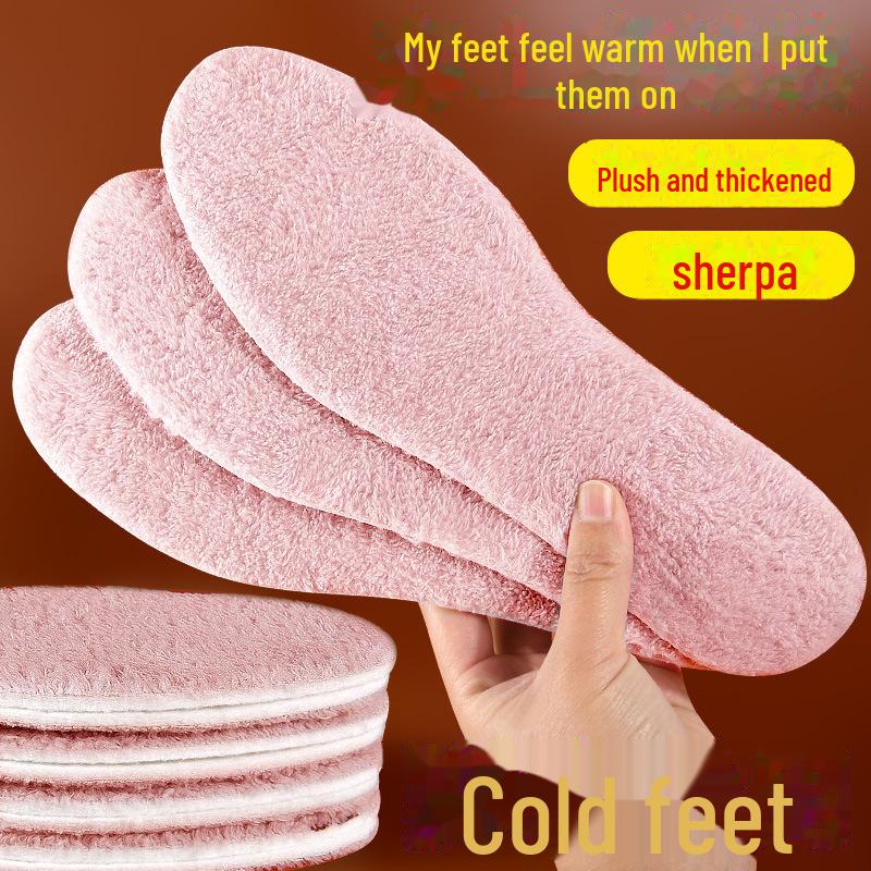 Мягкие, Влаговпитывающие Зимние Стельки из Шерсти и Вельвета: Отрезной по размеру с влагостойким, повышающим комфорт меховым слоем