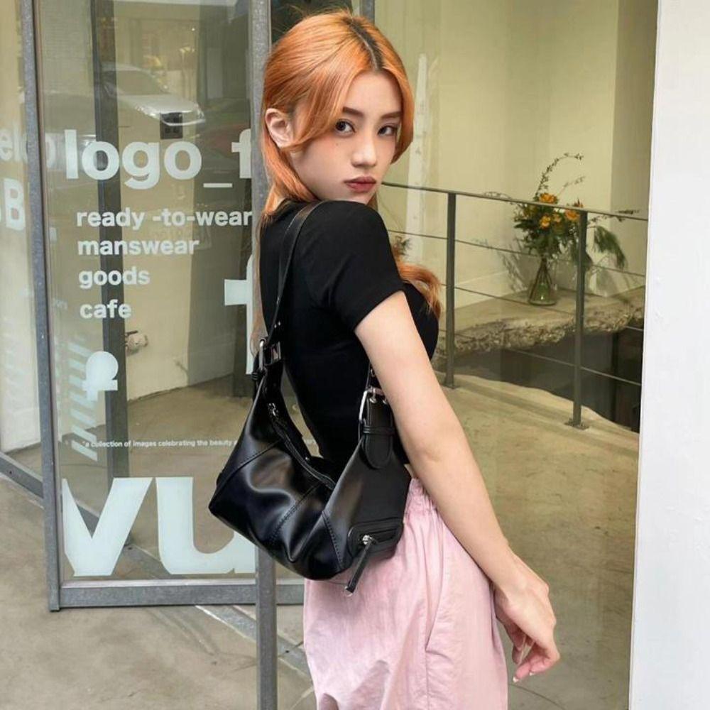 Готическая Сумка под Мышку Y2K Харajuku Панк Сумка Через Плечо Панк ПУ Сумка на Плечо Путешествия