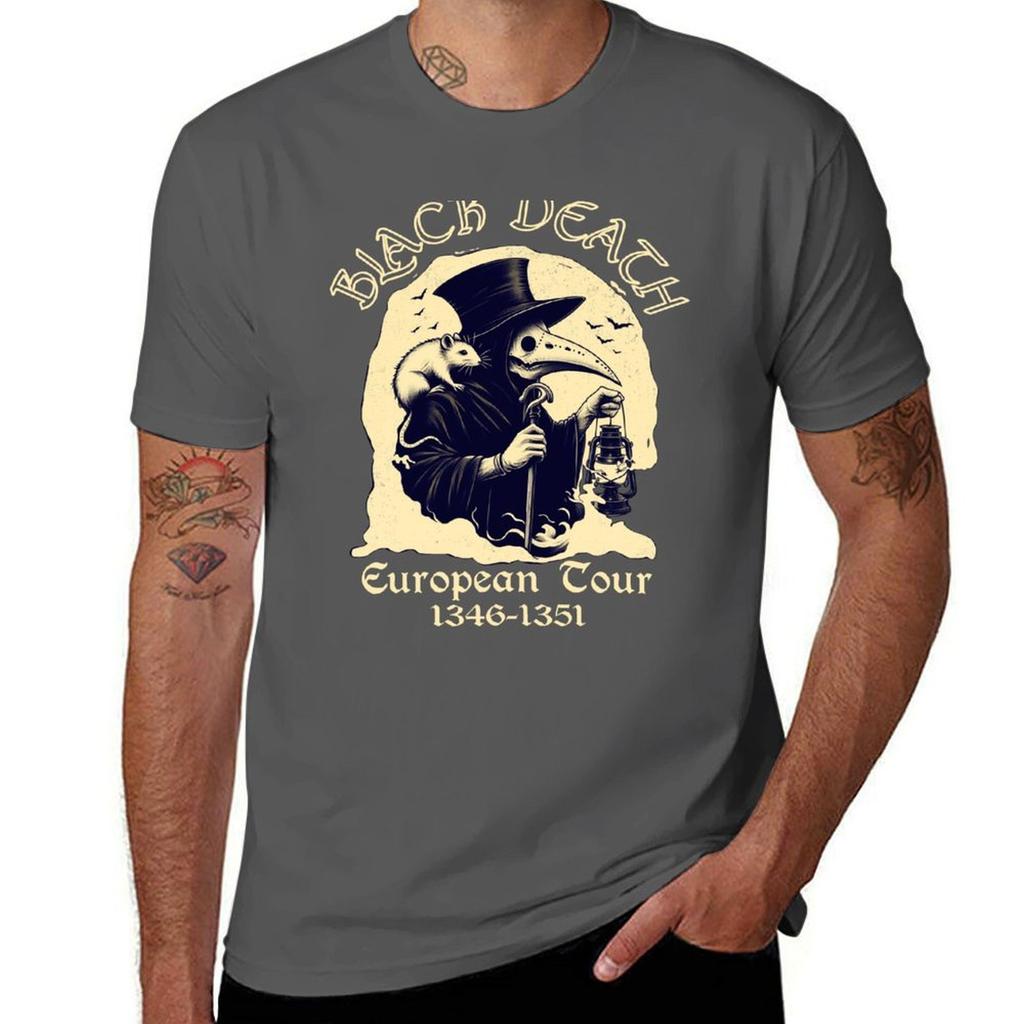 Black Death European Tour 13461351 Plague And Rat Vintage Tshirt Big And Tall Loose Fit Tshirt