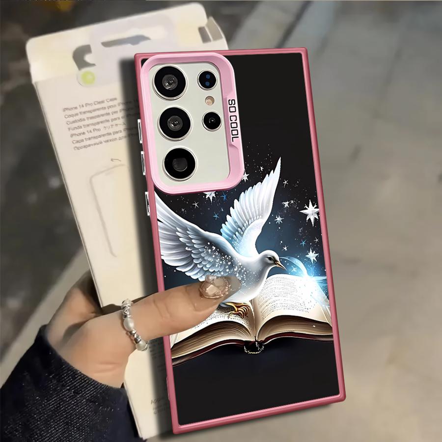 Чехол-книжка 'Волшебная книга Голубь' для Samsung Galaxy S25 S22 S23 Ultra Note 20 Ultra S25Edge S20 Plus S24 FE S23 S21