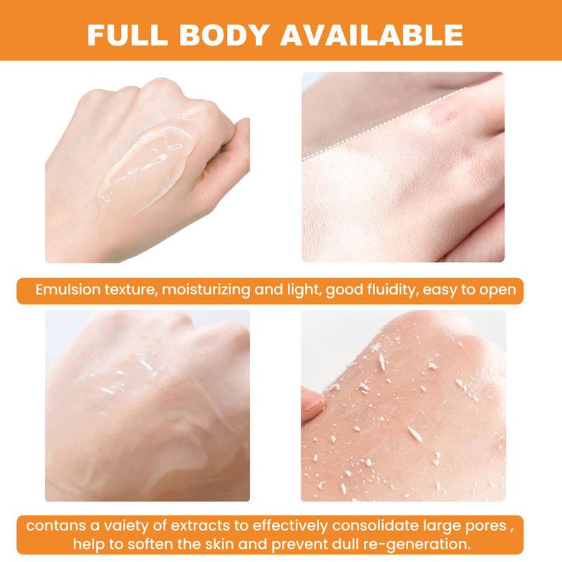 Orange Moisturizing Exfoliating Gel Face Body Scrub Deep Cleansing Dead Skin Remover Peeling Gel