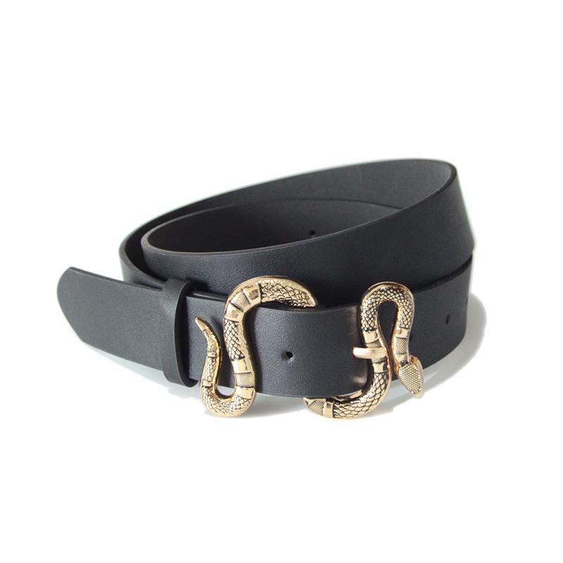 Women's Retro Faux Leather Belt with Rivet Pin Buckle - Versatile Wide Waistband Accessory