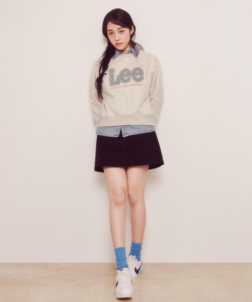 Lee Corduroy Miniskirt Navy