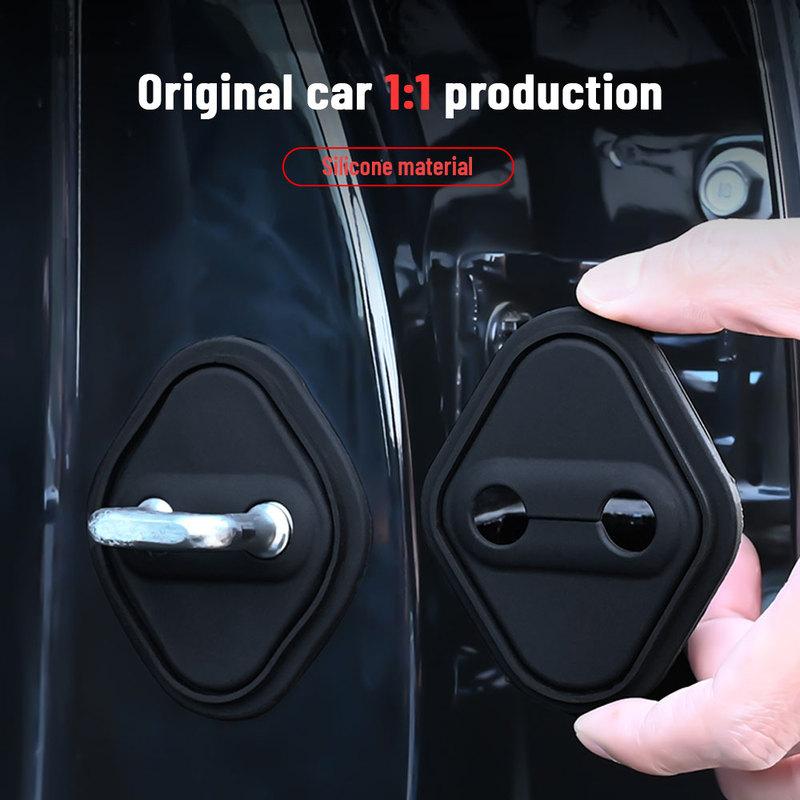 For TOYOTA bZ4X -2025 Car Decorat Protecte Door Lock Cover Decoration Accessories Silicone Mute Damping Cushion