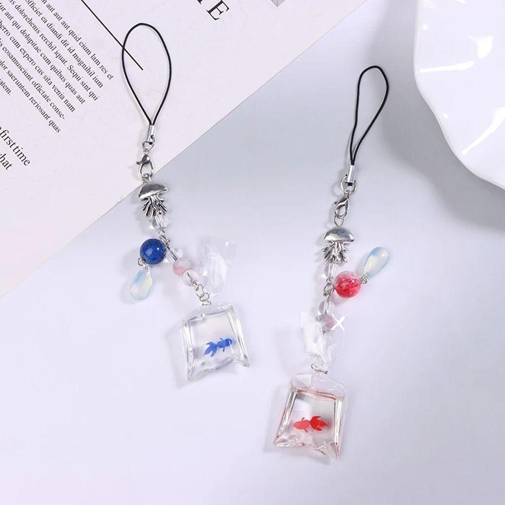 Phone Charm Fish Phone Chain Sweet Y2K Mobile Lanyard Phone Case Cell Phone Strap Girls Women