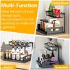 Under Sink Organizer 2 Tier Slide Out Kitchen Cabinet Organizer Sturdy Metal Bathroom Storage Shelf