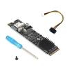 Карта расширения PCIe NVME M.2 для твердотельного диска, высокая скорость передачи данных, тип E, поддержка питания 4-pin, адаптер