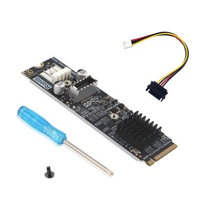 Карта расширения PCIe NVME M.2 для твердотельного диска, высокая скорость передачи данных, тип E, поддержка питания 4-pin, адаптер