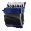 Accordion 22 Keys 8 Bass Celluloid Musical Instrument Toy for Home Stage PerformanceDark Blue