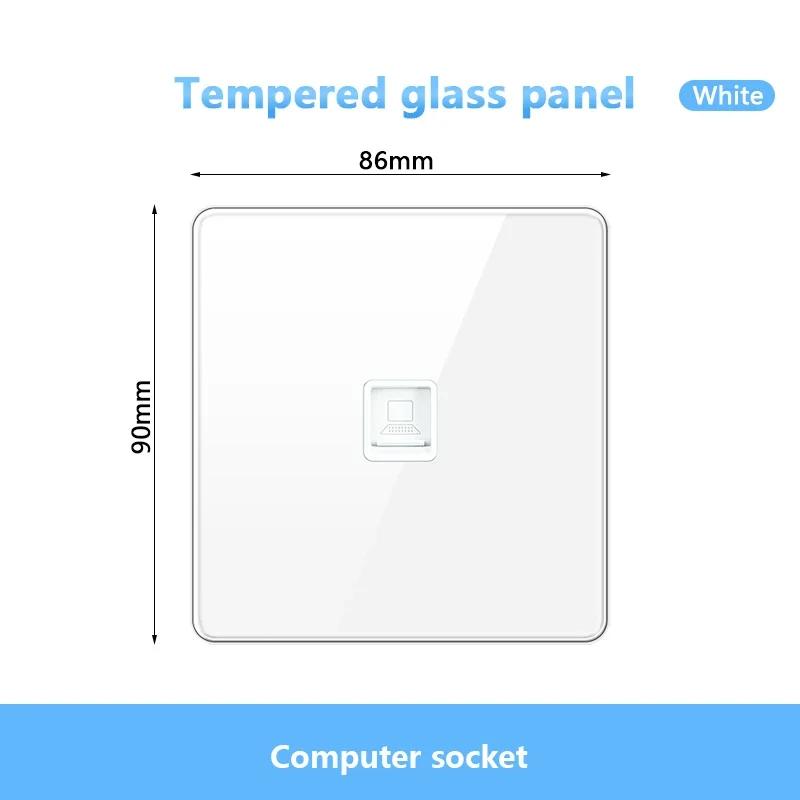Стандарт Великобритании настенный светодиодный выключатель 2-позиционный розетка питания, 18 Вт быстрая зарядка универсальная двойная 3-контактная вилка USB Type-C стеклянная розетка