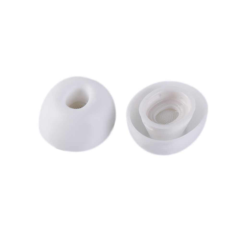 1pair Earphone Case Earmuffs Earplug Cover Soft XS/S/M/L Ear Tips White Silicone Headphone Eartips For Airpods Pro 1/2