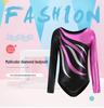 Children's Multi-Color Diamond-Studded Gymnastics Dance Jumpsuit - Breathable Girls' Training Vest